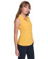 Women's Solid Button-Down Sleeveless Top
