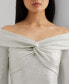 Women's Metallic Off-The-Shoulder Sheath Dress
