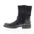 Bed Stu Ashton F460018 Mens Black Leather Hook & Loop Casual Dress Boots 8