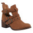 Фото #2 товара Diba True West Valley Studded Braided Cowboy Booties Womens Brown Casual Boots 6