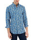 Фото #1 товара Men's Crowd Regular-Fit Floral-Print Button-Down Poplin Shirt, Created for Macy's