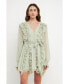 ფოტო #3 პროდუქტის Women's Button Down Ruffle Mini Dress