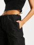 Фото #3 товара Stradivarius STR oversized parachute pant in black