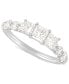 Фото #1 товара Кольцо Macy's Diamond Princess-Cut Engagement in 14k White Gold