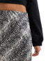 New Look satin midi skirt in snake print 34 - фото #10