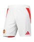 Фото #3 товара Men's White Manchester United 2024/25 Home Replica AEROREADY Shorts