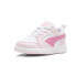 Фото #3 товара Puma Rebound V6 Lo Perforated Lace Up Toddler Girls Pink, White Sneakers Casual
