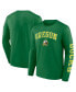 Фото #1 товара Men's Green Oregon Ducks Distressed Arch Over Logo Long Sleeve T-shirt