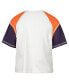 ფოტო #3 პროდუქტის Women's Cream Distressed Phoenix Suns Premier Raglan Cropped T-shirt