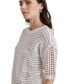 Фото #7 товара Женский свитер DKNY с короткими рукавами и кружевным узором