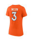 ფოტო #3 პროდუქტის Women's Russell Wilson Orange Denver Broncos Player Icon Name and Number V-Neck T-shirt