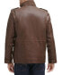 Фото #2 товара Men's Faux Leather Four Pocket Field Jacket