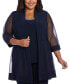 ფოტო #2 პროდუქტის Plus Size Embellished Layered-Look Pantsuit