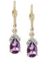 ფოტო #2 პროდუქტის Amethyst (1-5/8 ct. t.w.) & Diamond Drop Earrings in 14k Rose Gold