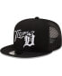 ფოტო #2 პროდუქტის Men's Black Detroit Tigers Street Trucker 9FIFTY Snapback Hat