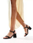 New Look block heel sandals in black