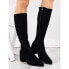 Sergio Leone W SK426 warm suede high-heeled boots, black