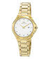 ფოტო #1 პროდუქტის Victoria Stainless Steel Gold Tone & White Women's Watch 1242BVIS