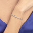 Фото #3 товара Shiny steel bracelet with zircons Desideri BEI076