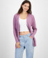 ფოტო #1 პროდუქტის Junior's Open-Front Long Cardigan