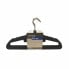 Hangers Mondex Black Plastic Velvet 10Units (42 cm)