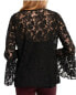 Nic+Zoe 264910 Women's Lovely Lace Top Black Size Small