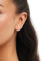 Фото #2 товара DesignB London pearl back and front stud earrings in white