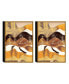 Фото #1 товара Decor Regis 2 Piece Framed Canvas Wall Art Abstract Design -30" x 46"