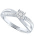 Diamond Cluster Promise Ring (1/6 ct. t.w.) in Sterling Silver