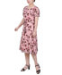 ფოტო #3 პროდუქტის Petite Short Sleeve Belted Swiss Dot Dress