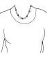 ფოტო #3 პროდუქტის Large Hand Knotted Multi Color Blue Grey Shades Shell Imitation Pearl 14MM Strand Necklace For Women 20In
