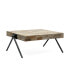 Industrial Mango Wood Coffee Table With V-Shaped Legs