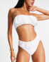 Фото #1 товара ASOS DESIGN broderie frill bandeau bikini top in white