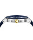 ფოტო #2 პროდუქტის Men's Three-Hand Date Quartz Versus Reaction Blue Silicone Strap 48mm