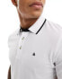 Jack & Jones 2 pack tipped pique polo in blue & white Leuchtendes Kobalt Pack:1, XXL - Chest 120cm - фото #3