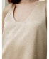 Women's Silk Sparkle U-Neck Vest for Women Gravel gold, Small - фото #3