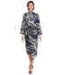 Фото #1 товара Платье Donna Morgan High-Neck с длинными рукавами на завязке