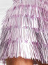 Фото #3 товара River Island fringed sequin mini dress in purple