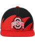 Фото #3 товара Men's Scarlet, Black Ohio State Buckeyes Sharktooth Snapback Hat