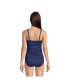 Фото #4 товара Petite V-Neck Wrap Underwire Tankini Swimsuit Top Adjustable Straps