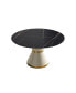 Фото #8 товара 53.15" Modern Artificial Stone Round White Carbon Steel Base Dining Table-Can Accommodate 6 People
