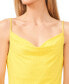 ფოტო #3 პროდუქტის Women's Eyelet Spaghetti Strap Cowl Neck Top