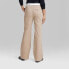 Фото #2 товара Women's Mid-Rise Foldover Straight Chino Pants - Wild Fable Light Taupe 4