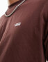 Vans MN left chest logo t-shirt in brown CHOCOLATE-WHITE, XS - фото #8