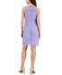 Фото #2 товара Women's Round-Neck Sleeveless Lace Sheath Dress