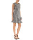 ფოტო #1 პროდუქტის Women's Houndstooth Ruffle-Hem Mini Dress