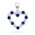 Фото #1 товара Gentle silver pendant with dark blue zircons PT19WB