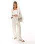 Object wide leg trouser co-ord with seam detail in off white weiß-sand, 42 - фото #2