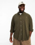 Polo Ralph Lauren Big & Tall icon logo pique shirt in olive green marl