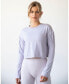 ფოტო #2 პროდუქტის Women's Go With The Flow Crop Long Sleeve Top for Women